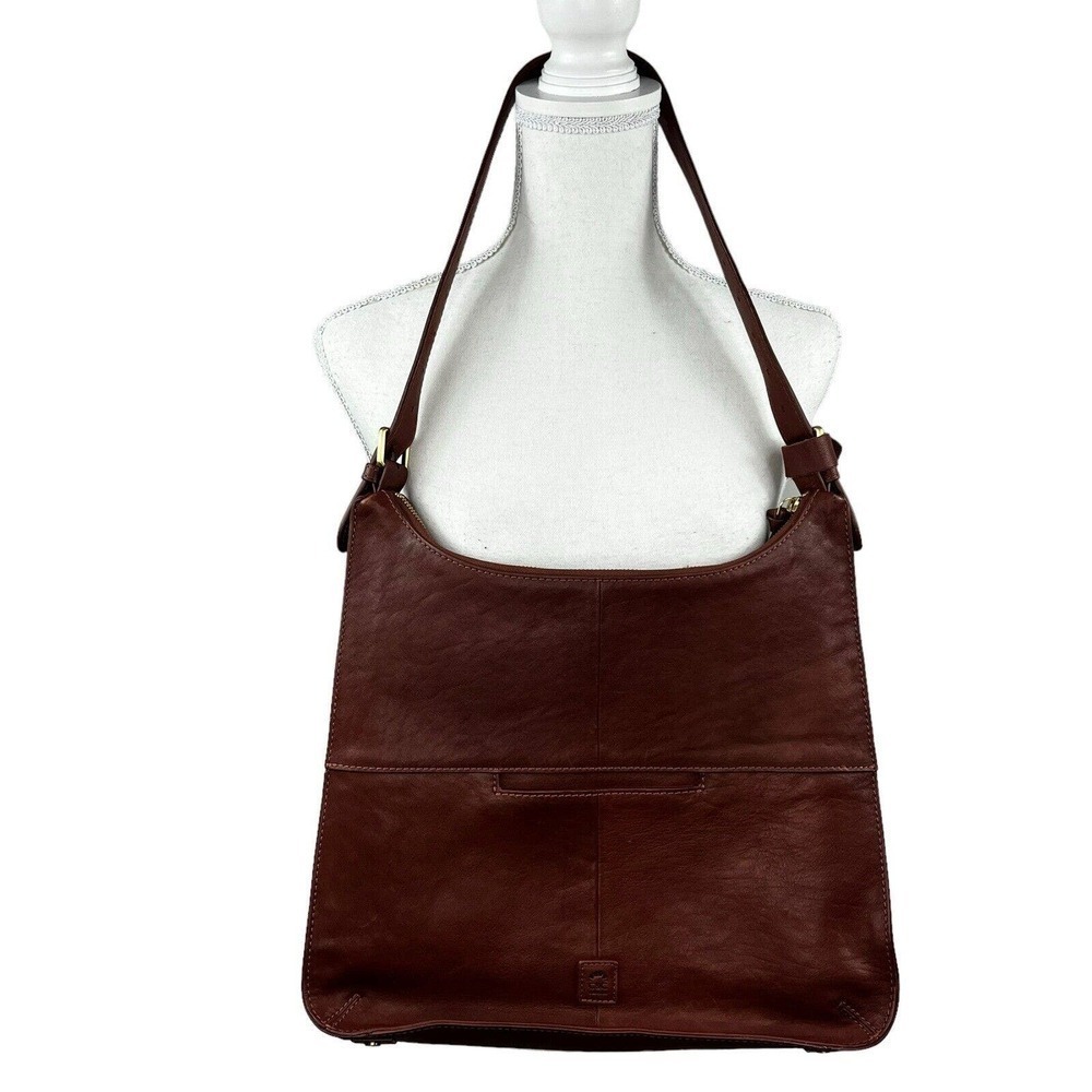 C&C California Women's Brown Leather Shoulder Tote Bag - Picture 11 of 16